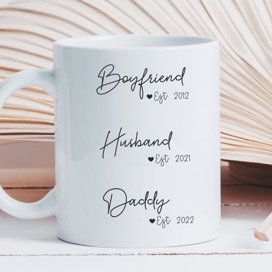 Boyfriend, Husband & Daddy - Custom Mug