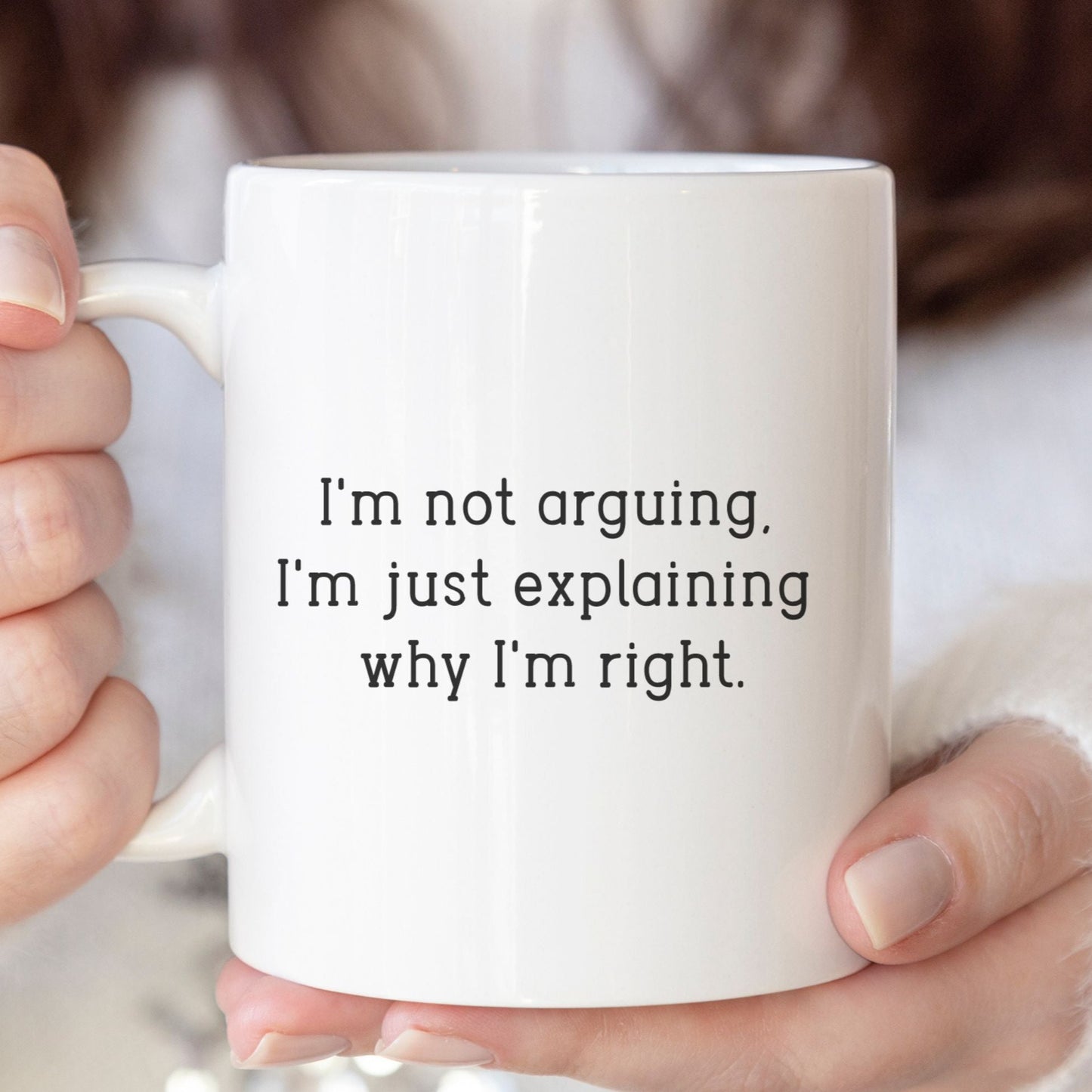 I'm not arguing, I'm just explaining why I'm right - Funny mug