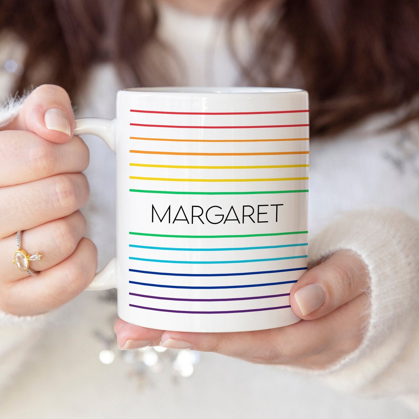 Rainbow - Custom name mug