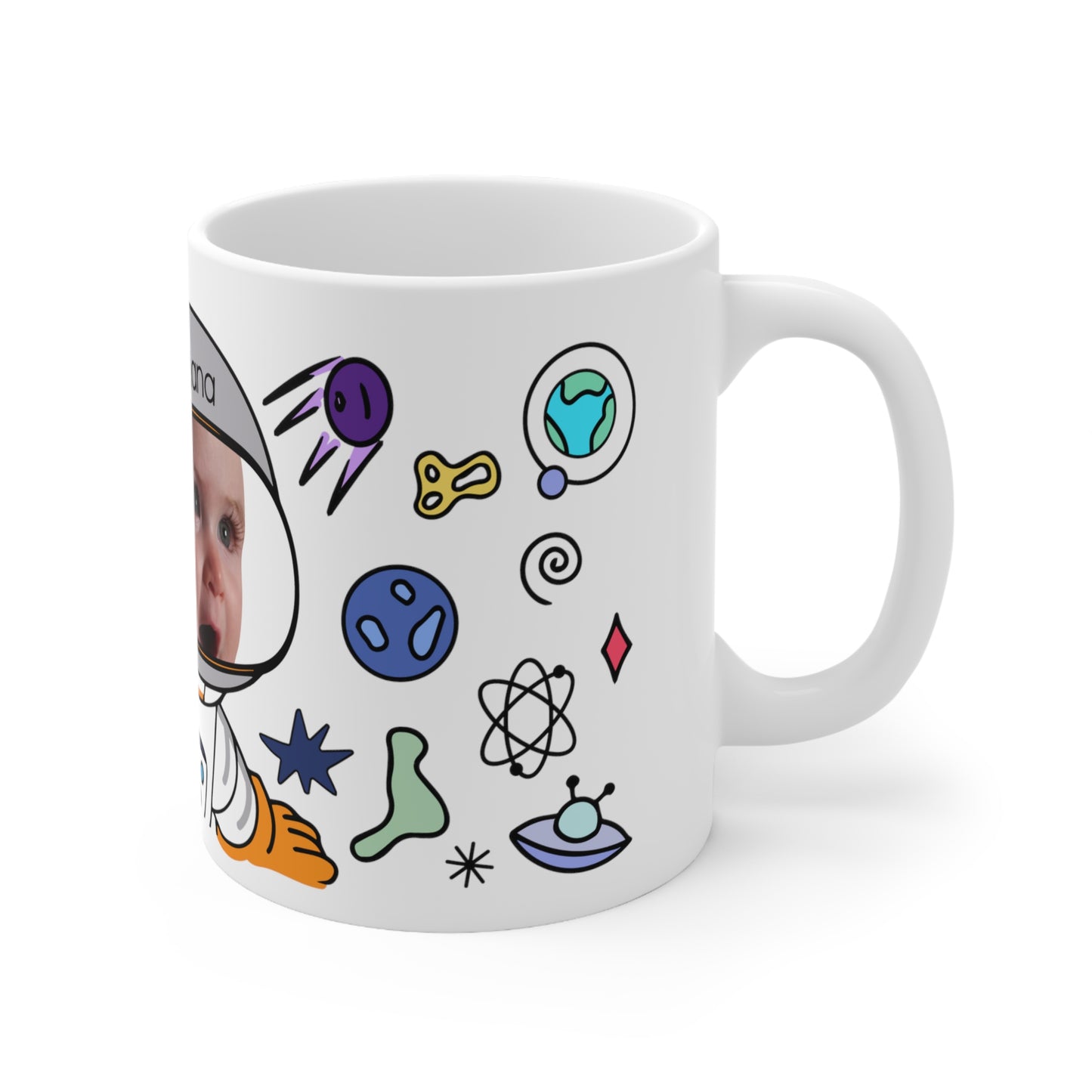 Baby space (Photo facing right) - Custom photo mug