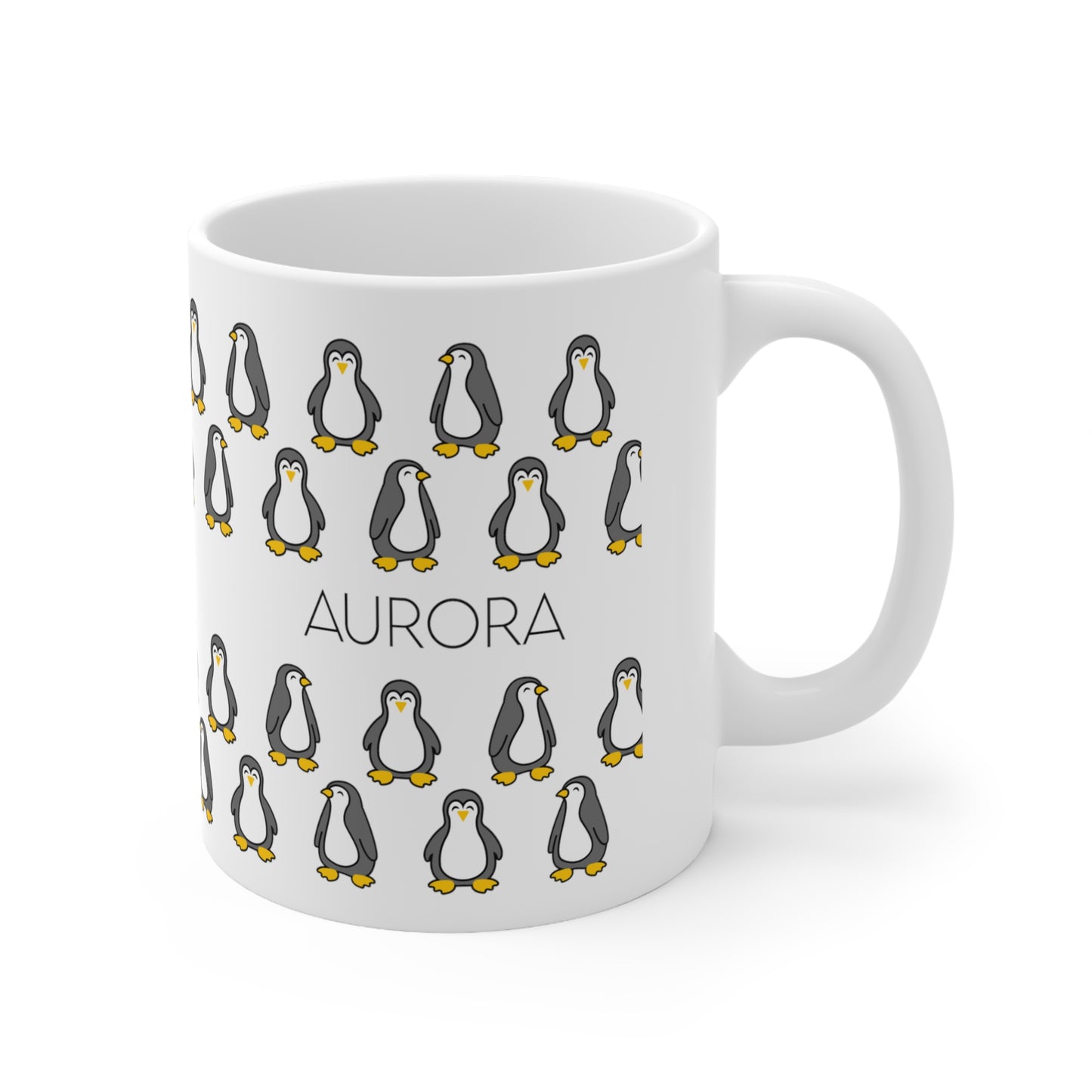 Penguin - Custom name mug