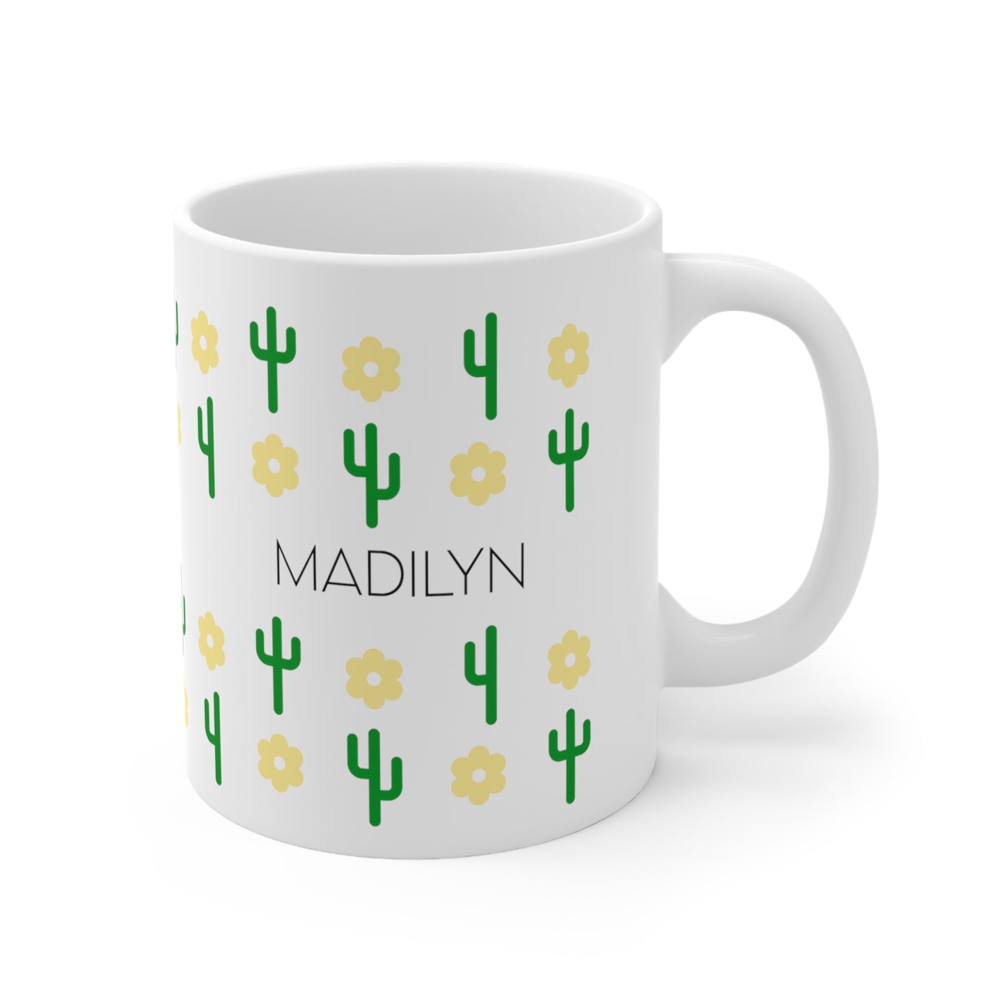 Boho cactus - Custom name mug