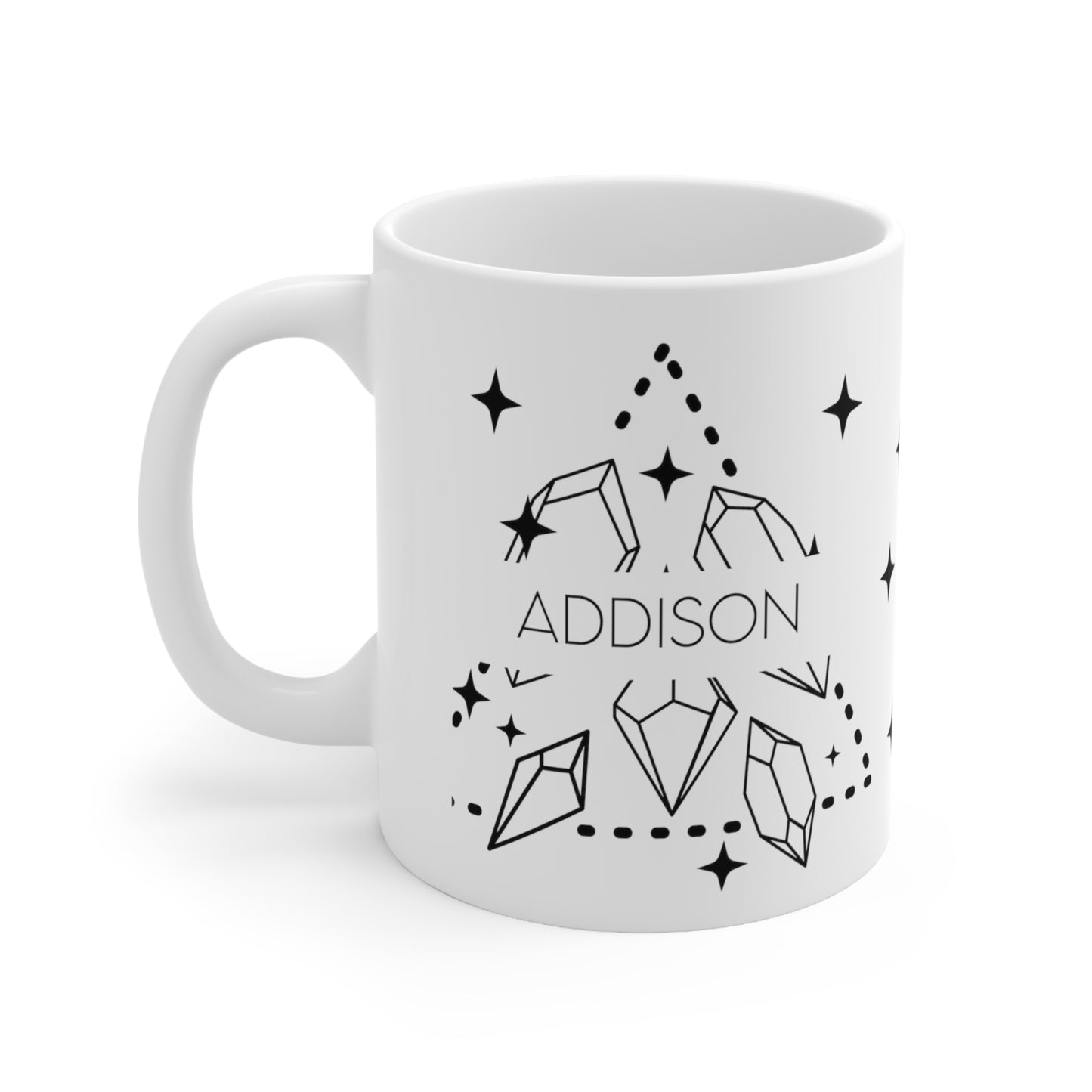 Triangle crystal - Custom name mug