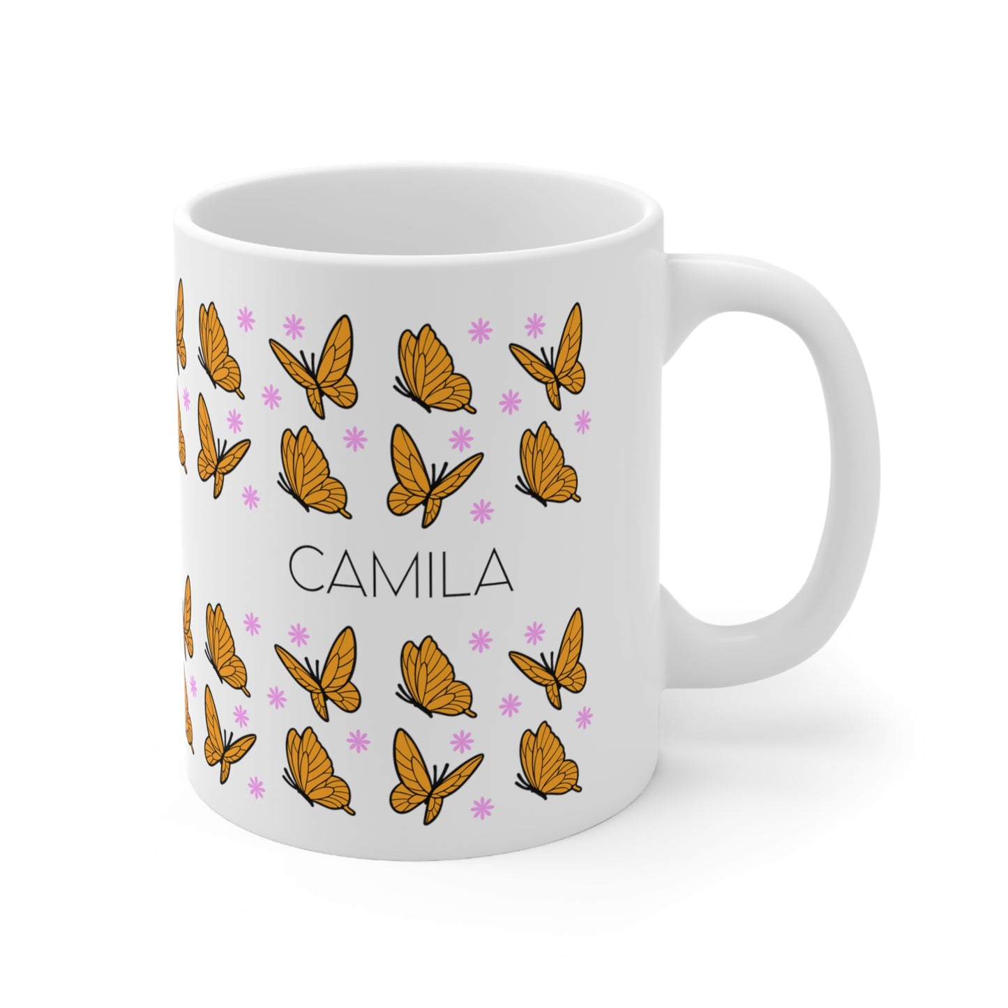 Butterflies - Custom name mug