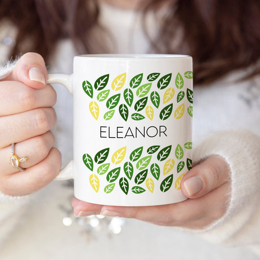 Leaves - Custom name mug