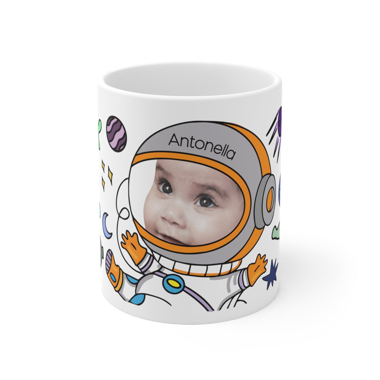 Baby space (Photo facing left) - Custom photo mug