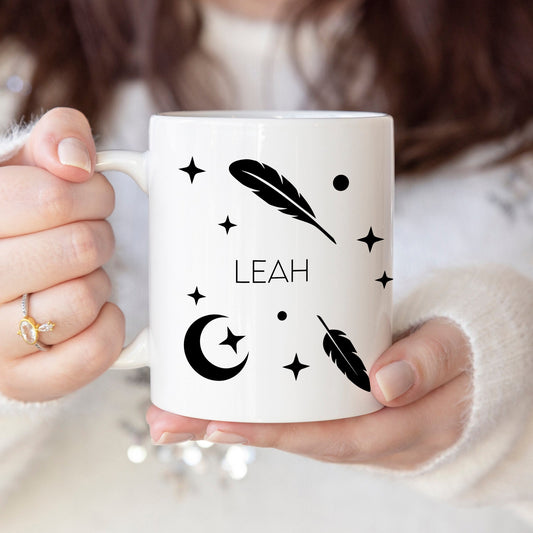 Feathers - Custom name mug