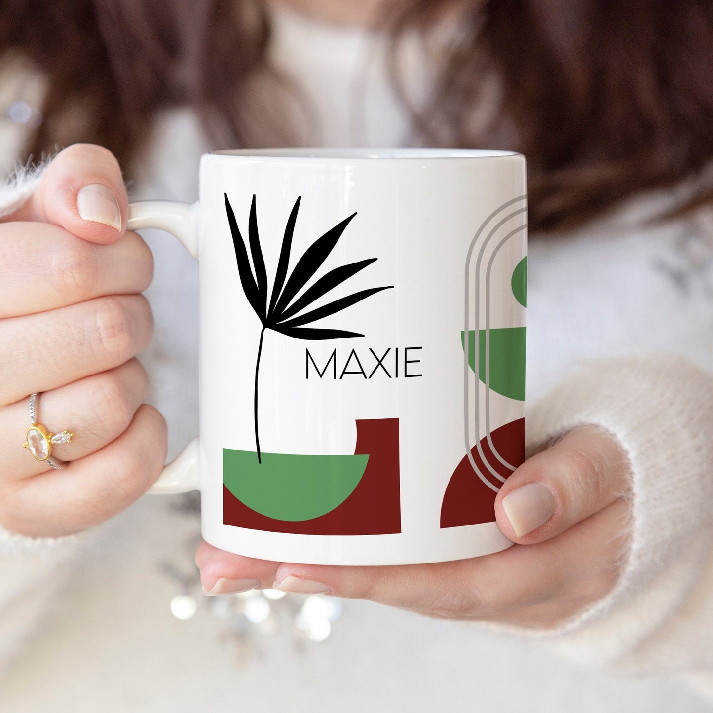 Boho plants - Custom name mug