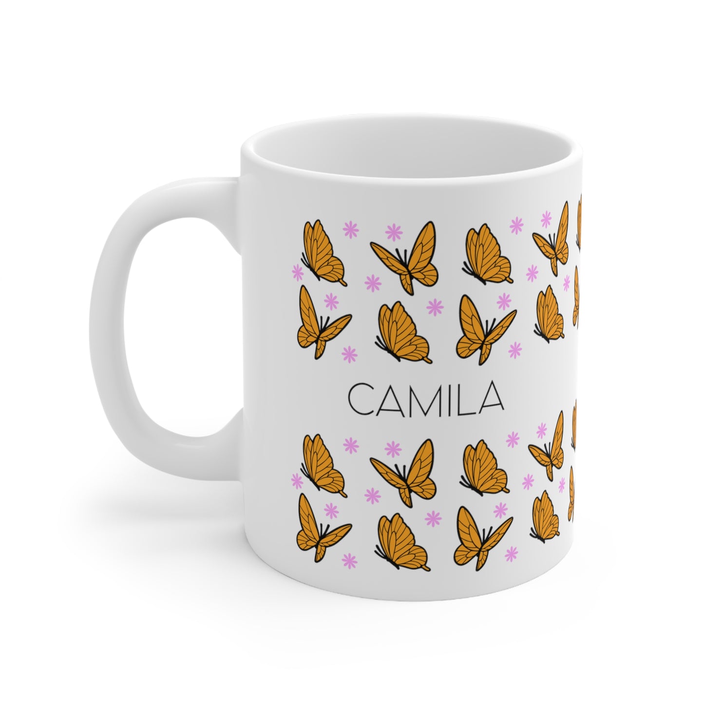 Butterflies - Custom name mug