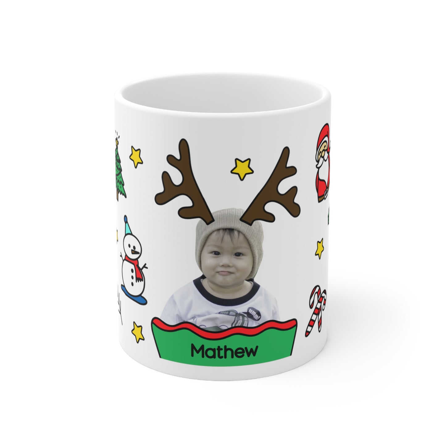 Baby christmas (Front photo) - Custom  photo mug