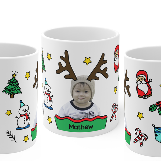 Baby christmas (Front photo) - Custom  photo mug