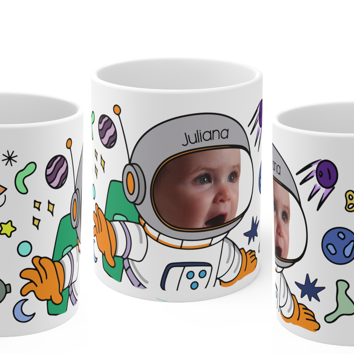 Baby space (Photo facing right) - Custom photo mug