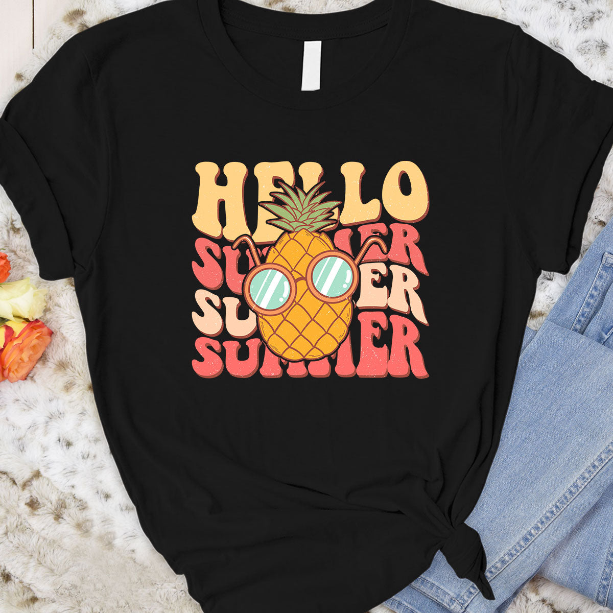 Hello Summer pinapple Tee