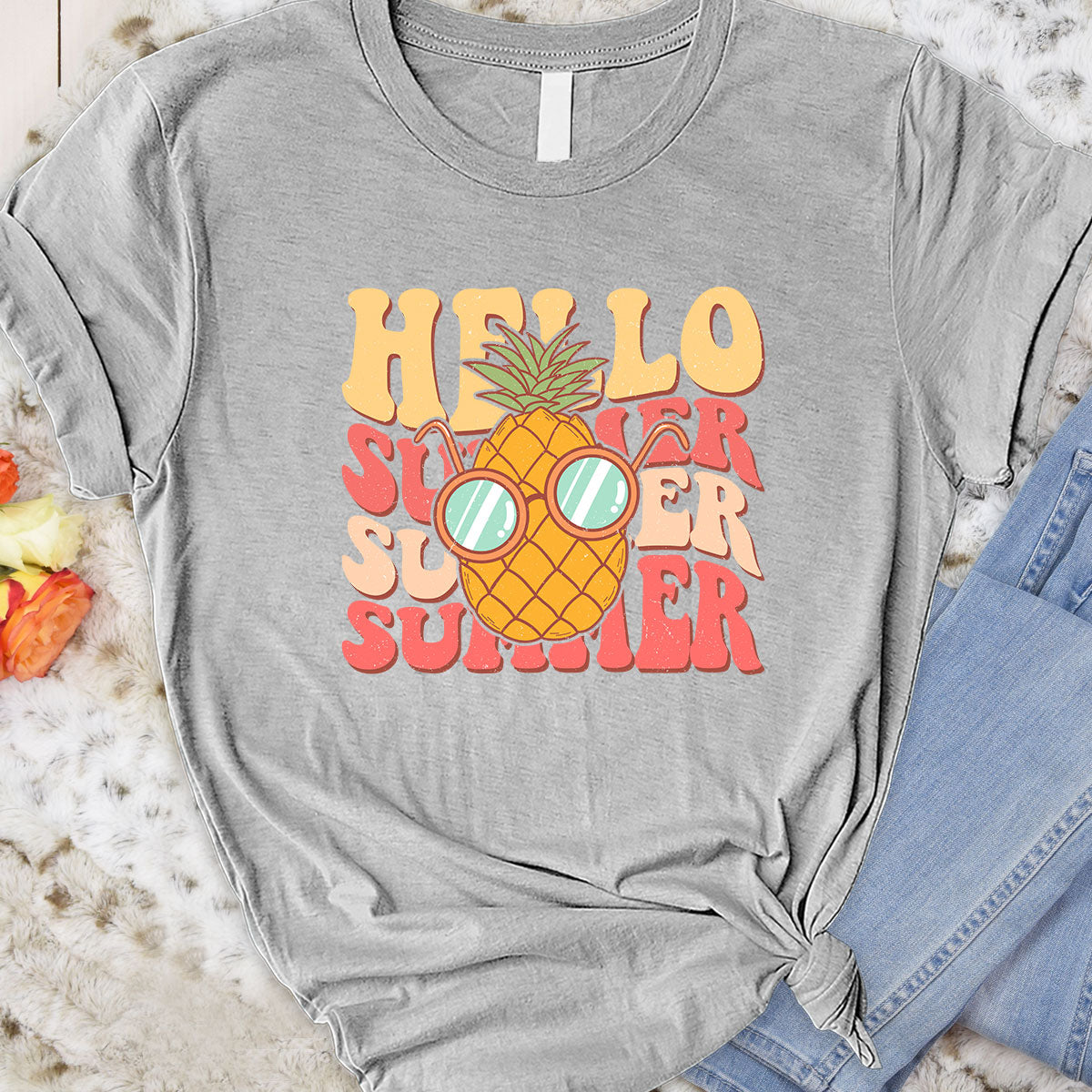 Hello Summer pinapple Tee