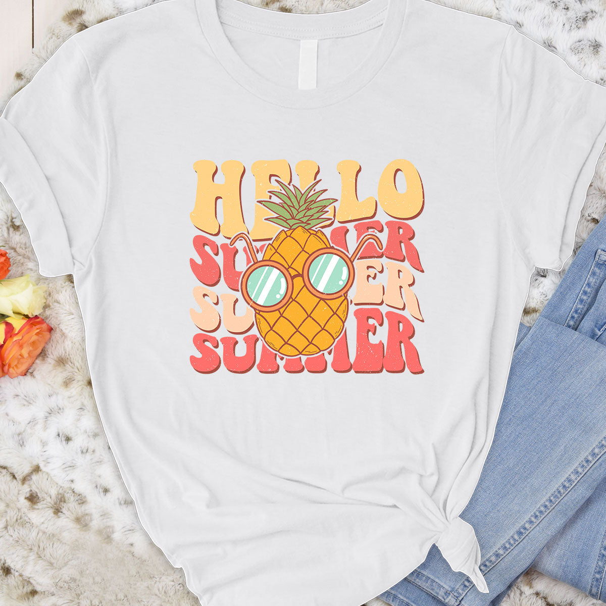 Hello Summer pinapple Tee