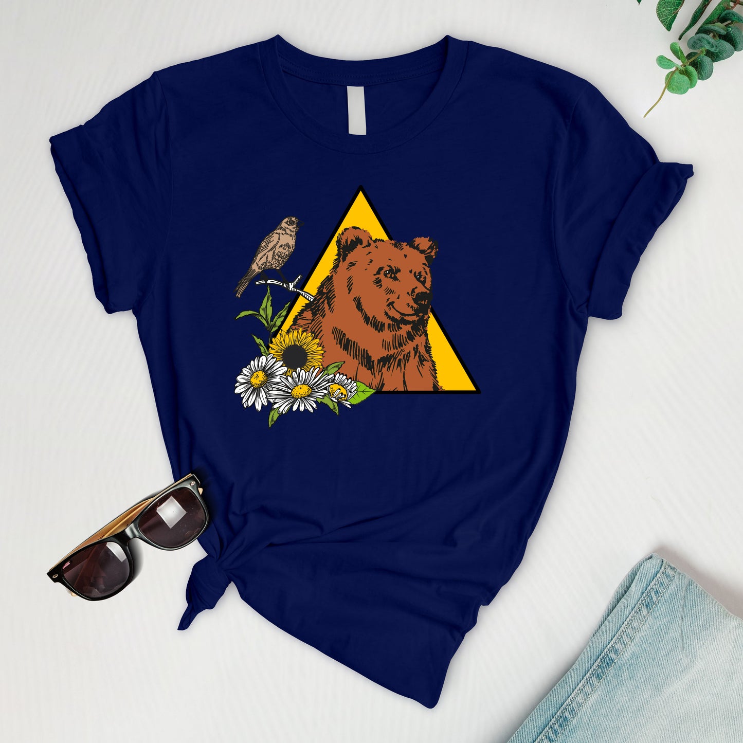 Bear, camomiles and nightingale Tee