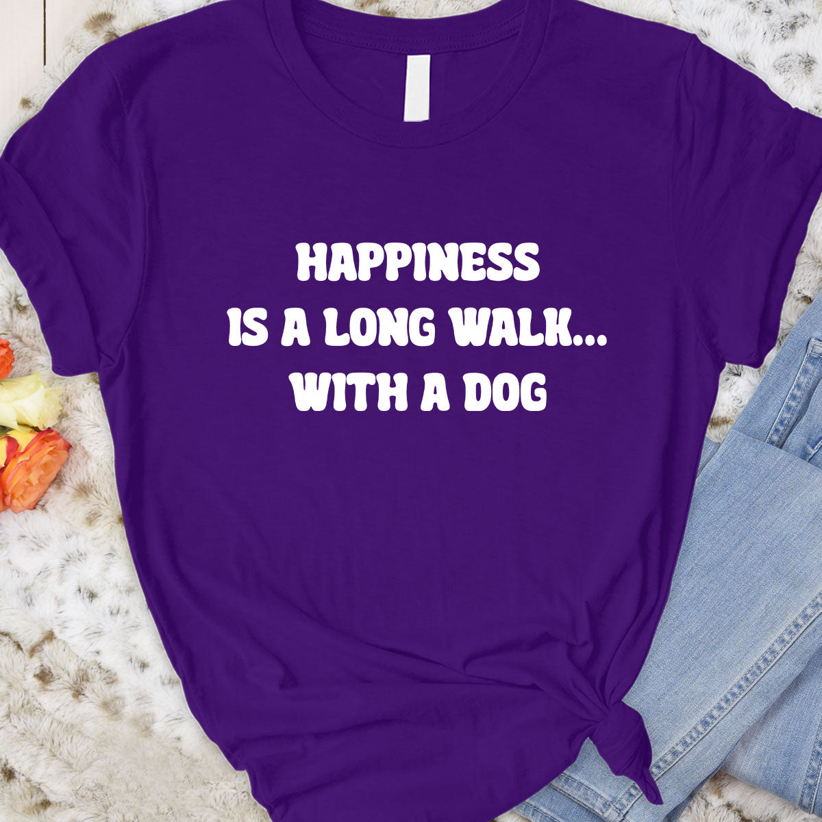 Happiness is a long walk... with a dog Tee