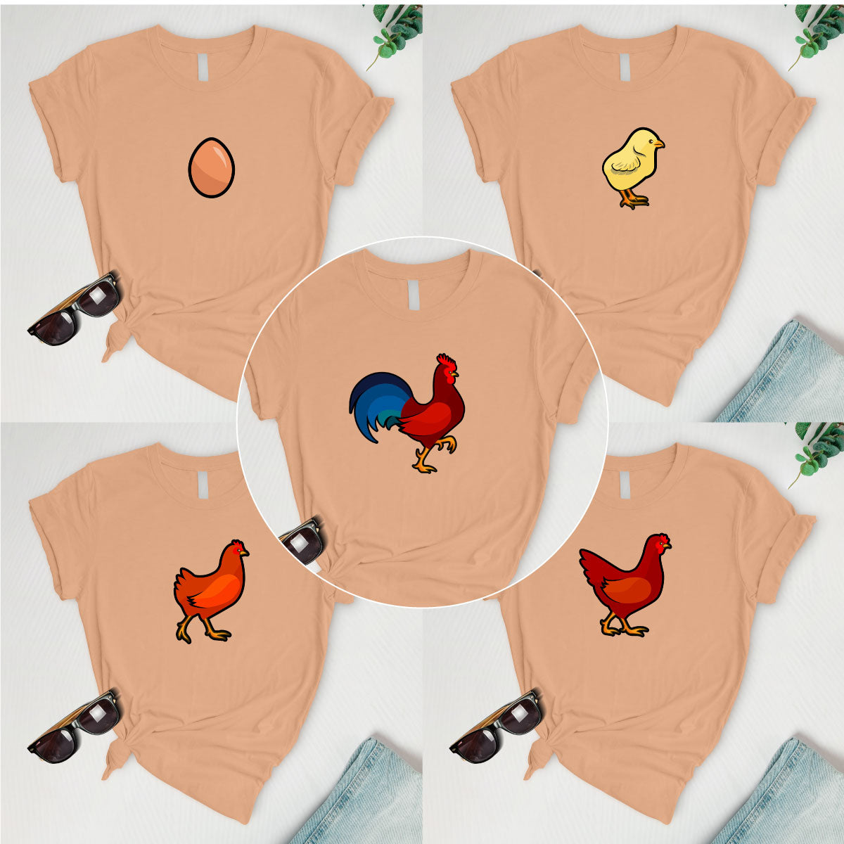 Rooster process Serie  (5 tees)