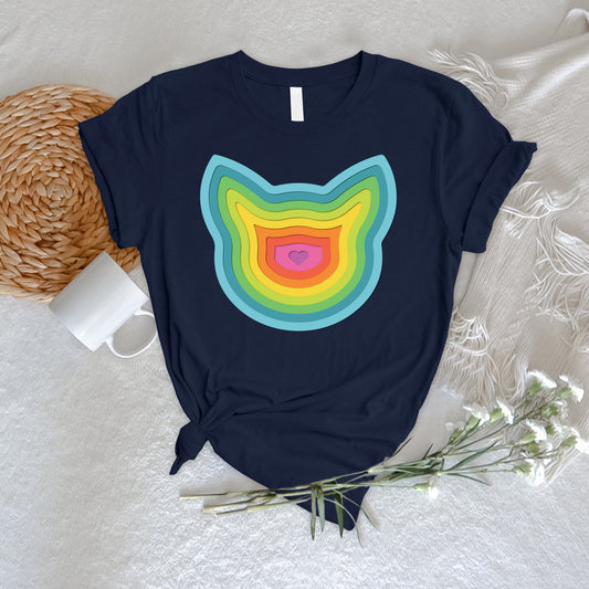 Cat levels bright colors Tee - Cat lovers