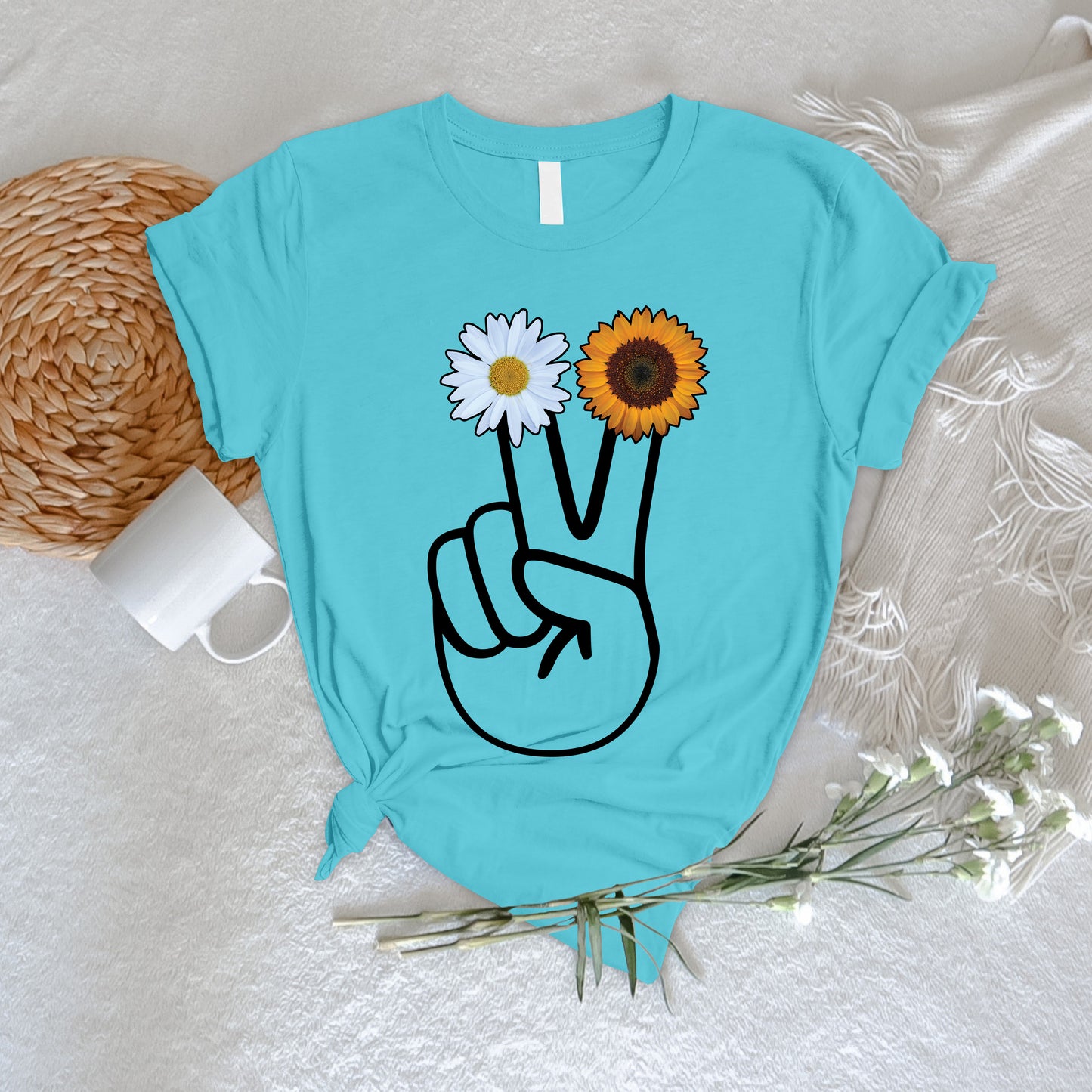 Chamomile and Sunflower Tee - Peace Collection