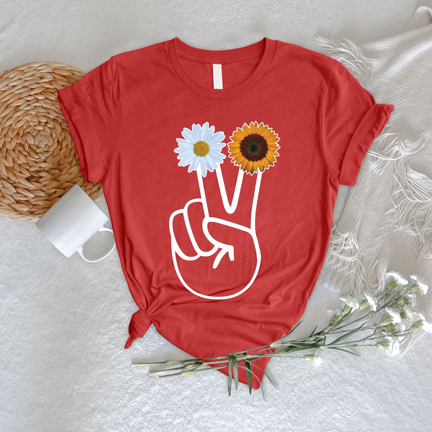 Chamomile and Sunflower Tee - Peace Collection