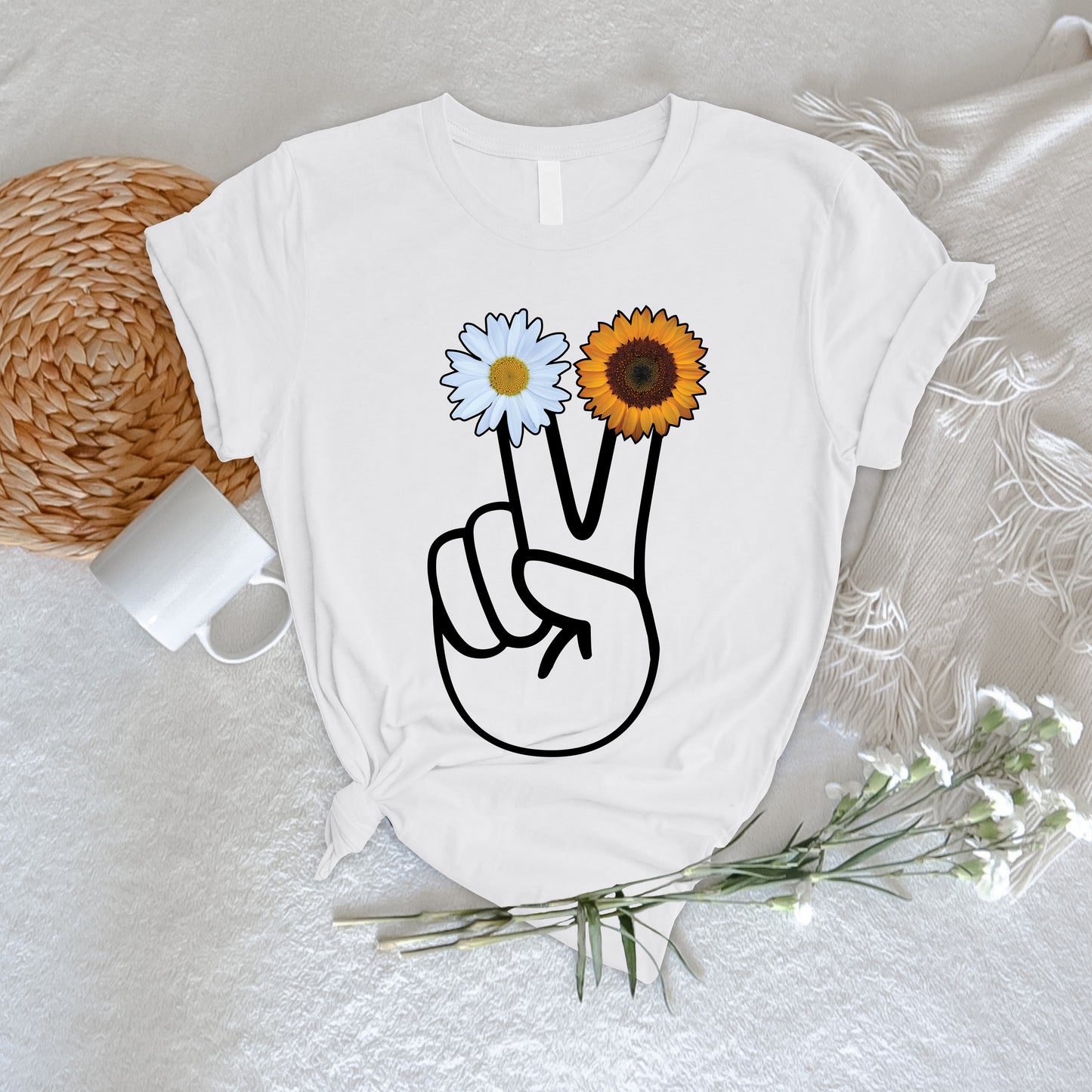 Chamomile and Sunflower Tee - Peace Collection