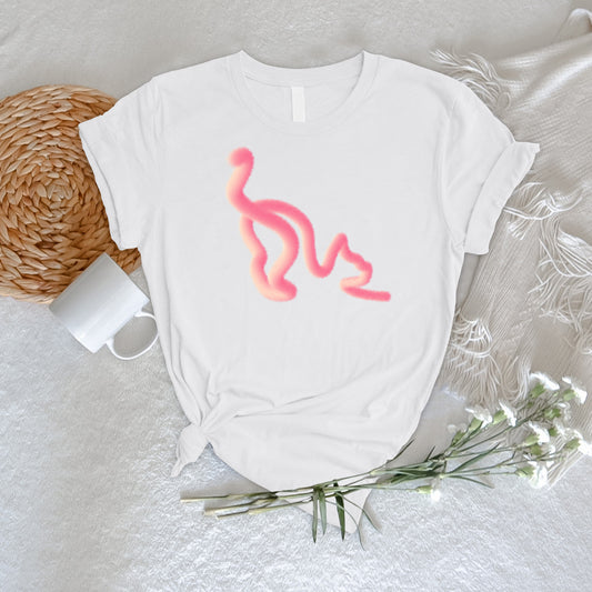 Furry cat silhouette Tee - Cat lovers